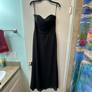 After Six Classic Black Strapless Gown